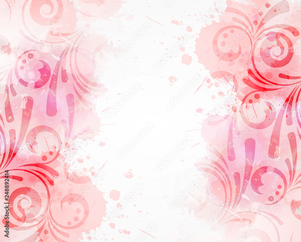 Abstract background with floral swirls Abstract background with floral swirls