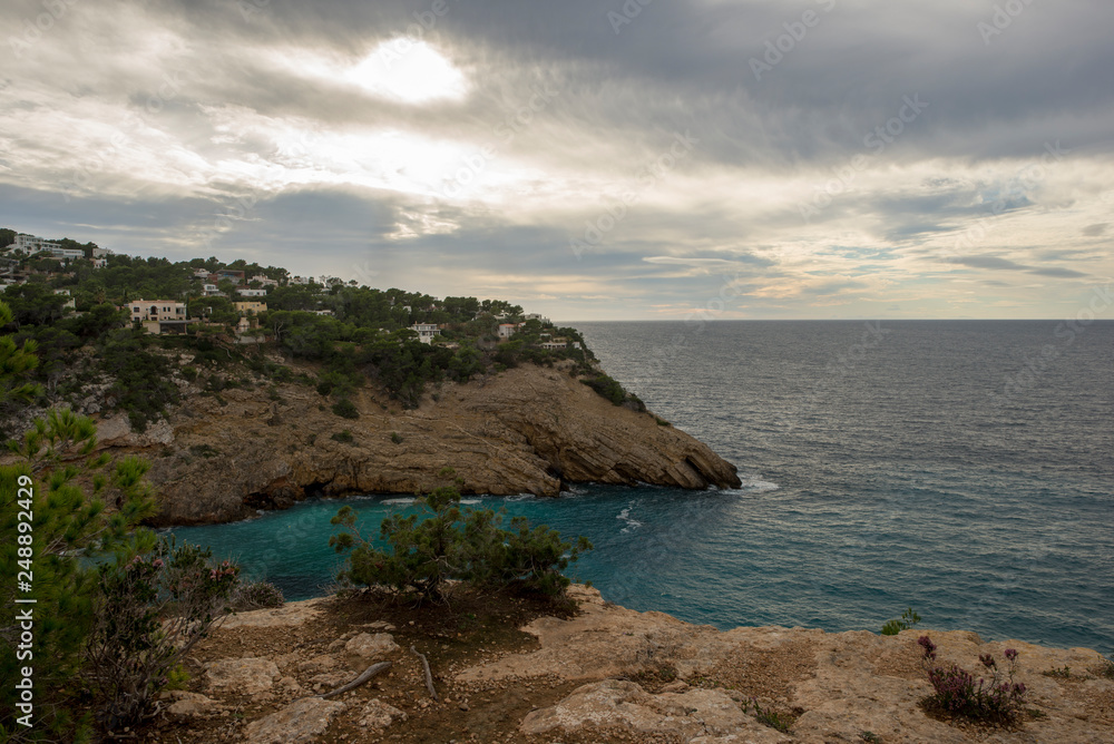The coast of ibiza a cloudy day The coast of ibiza a cloudy day