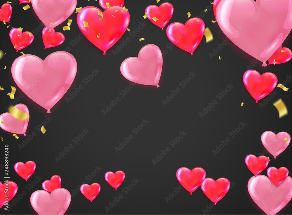 Valentines day. banner template background Colorful Balloons. With Colorful Balloons  Party & Sale Design Happy Luxury