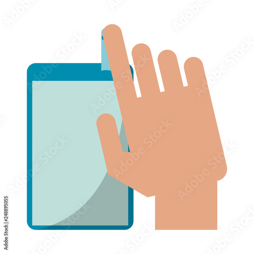 hand using glucometer