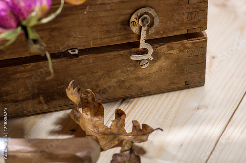 Tool box with roses