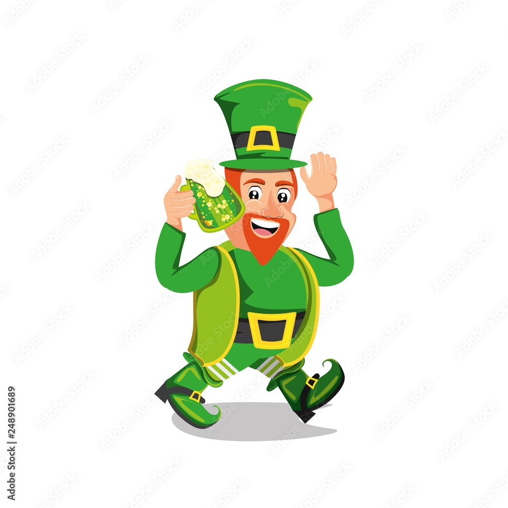 leprechaun happy with beer leprechaun happy with beer