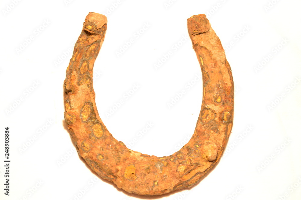 Old,rusty horsehoe. Old,rusty horsehoe.