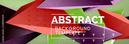 3d triangular shapes geometric background. Origami style pattern with triange shapes for decorative design. Poster design. Line design. Modern presentation template