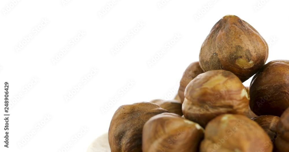 raw hazelnuts isolated on white background raw hazelnuts isolated on white background