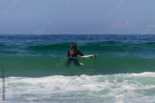 ARTEIXO, SPAIN – JUN 12th 2018:surfing atlantic coast spain © Marcos Ferreiro