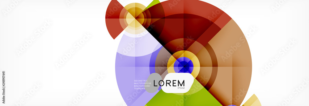 Obraz premium Round circles and triangles abstract background