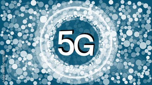 5G vector symbol concept, new mobile industry innovation