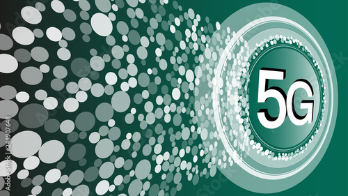 Smartphone mobile phone high data rate 5G network vector icon