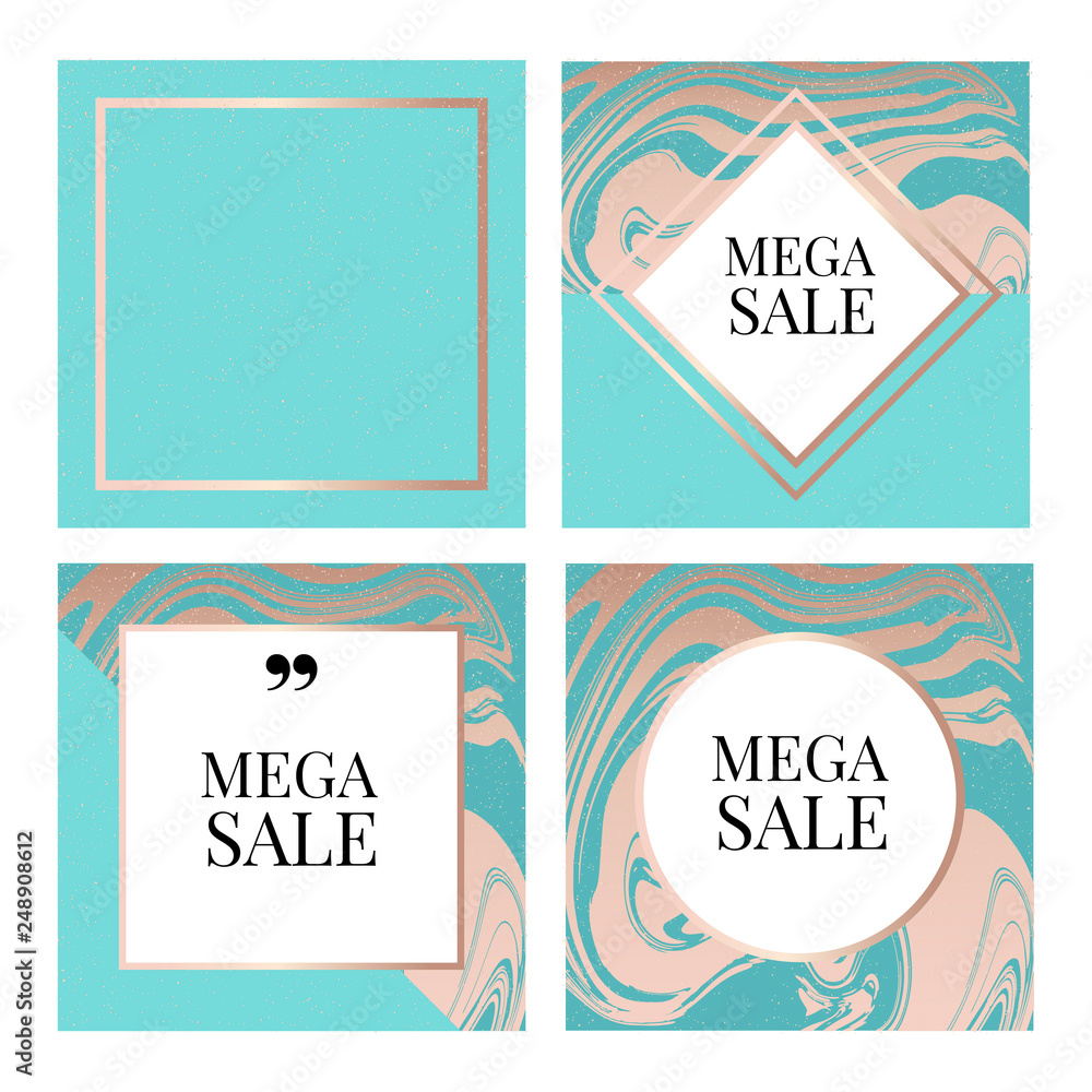 templates Frame square fluide art Gold Fashion templates Frame square fluide art Gold Fashion
