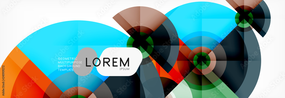 Round circles and triangles abstract background Round circles and triangles abstract background