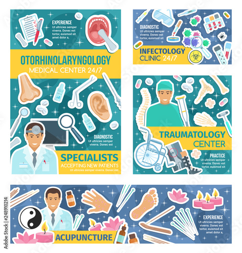 Traumatology, acupuncture, infectology medicine
