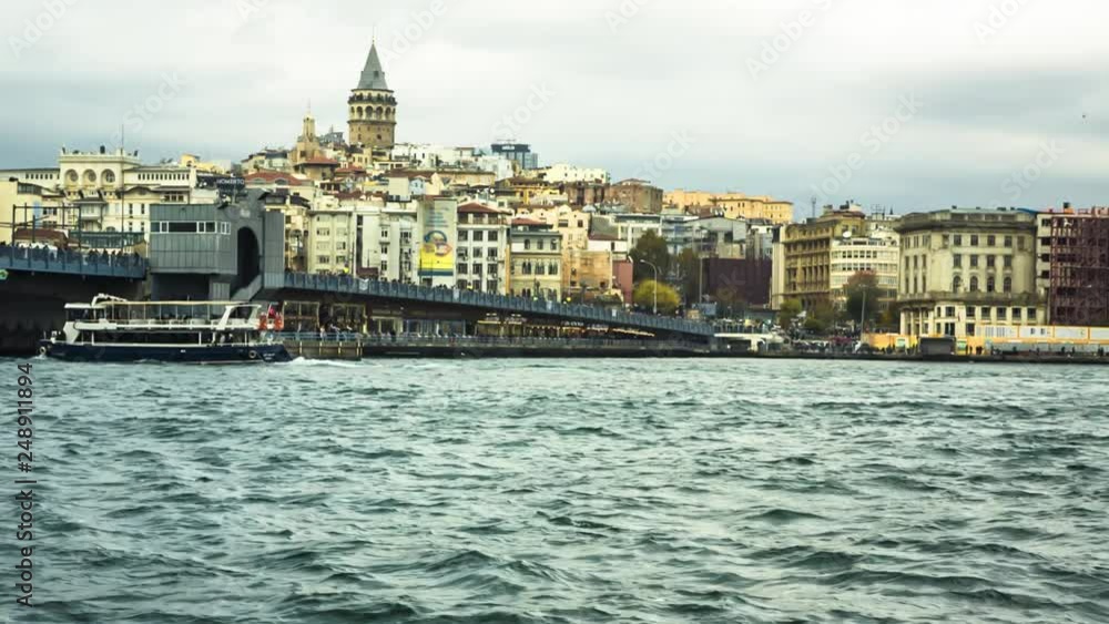 The passage Bosphorus, view from water on the city of Istanbul The passage Bosphorus, view from water on the city of Istanbul