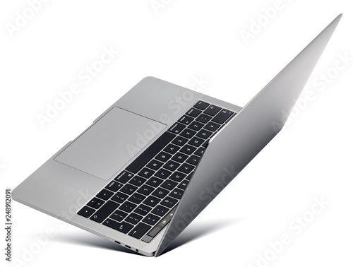 Wallpaper Mural Hovering aluminium laptop with blank screen and new design Torontodigital.ca