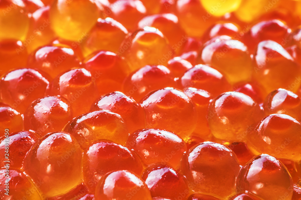 Red caviar close-up. Food background. Red caviar close-up. Food background.