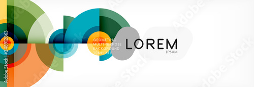 Circle abstract background with triangular shapes for modern design, cover, template, brochure, flyer.