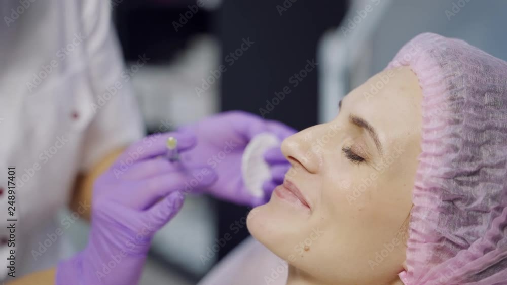 Lip Augmentation. Woman Getting Beauty Injection For Lips Lip Augmentation. Woman Getting Beauty Injection For Lips