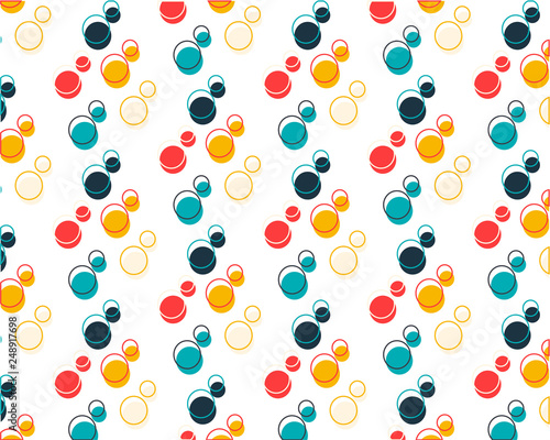 Multicolor blue yellow orange red blue circle, colorful soft round buttons or bright colored balls flat set