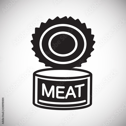Meat icon on white background for graphic and web design, Modern simple vector sign. Internet concept. Trendy symbol for website design web button or mobile app