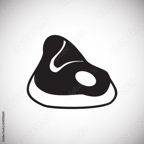 Meat icon on white background for graphic and web design, Modern simple vector sign. Internet concept. Trendy symbol for website design web button or mobile app
