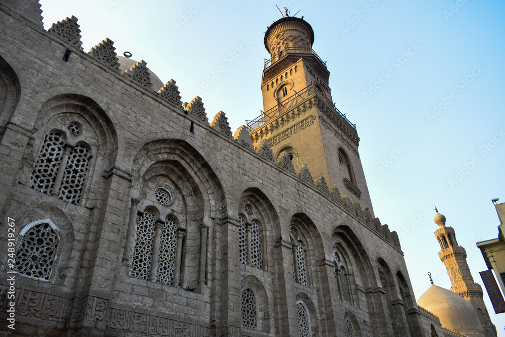 Mosque of the street of Moez Ladin Allah Fatimi in the streets of ancient Egypt