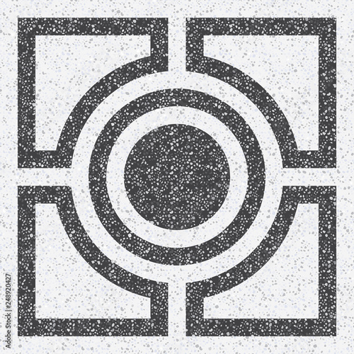 Small geometric texture of the treated stones and pebbles. Seamless pattern for the floor and walls in the bathroom.