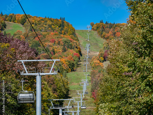 Beautiful fall color of the Mont Orford photo