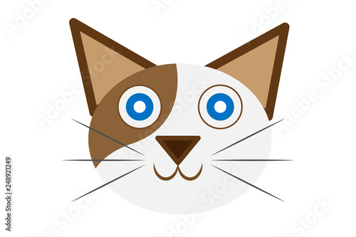 Cara de gato dibujado.