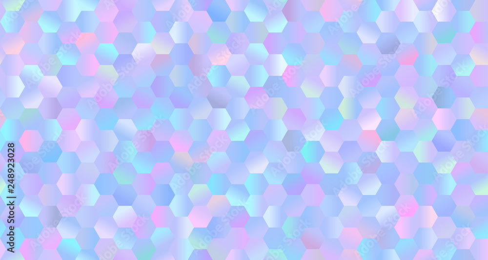 Seamless Holographic Gradient Hexagonal Vector Pattern. Iridescent Sparkling Polygonal Background. Fantasy Blue, Pink, Aqua and Purple Glittering Texture. Repeating Pattern Tile Swatch Included. Seamless Holographic Gradient Hexagonal Vector Pattern. Iridescent Sparkling Polygonal Background. Fantasy Blue, Pink, Aqua and Purple Glittering Texture. Repeating Pattern Tile Swatch Included.