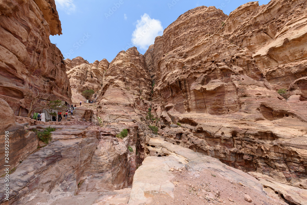 PETRA/JORDAN - April 2018: Way from Petra to Monastery
