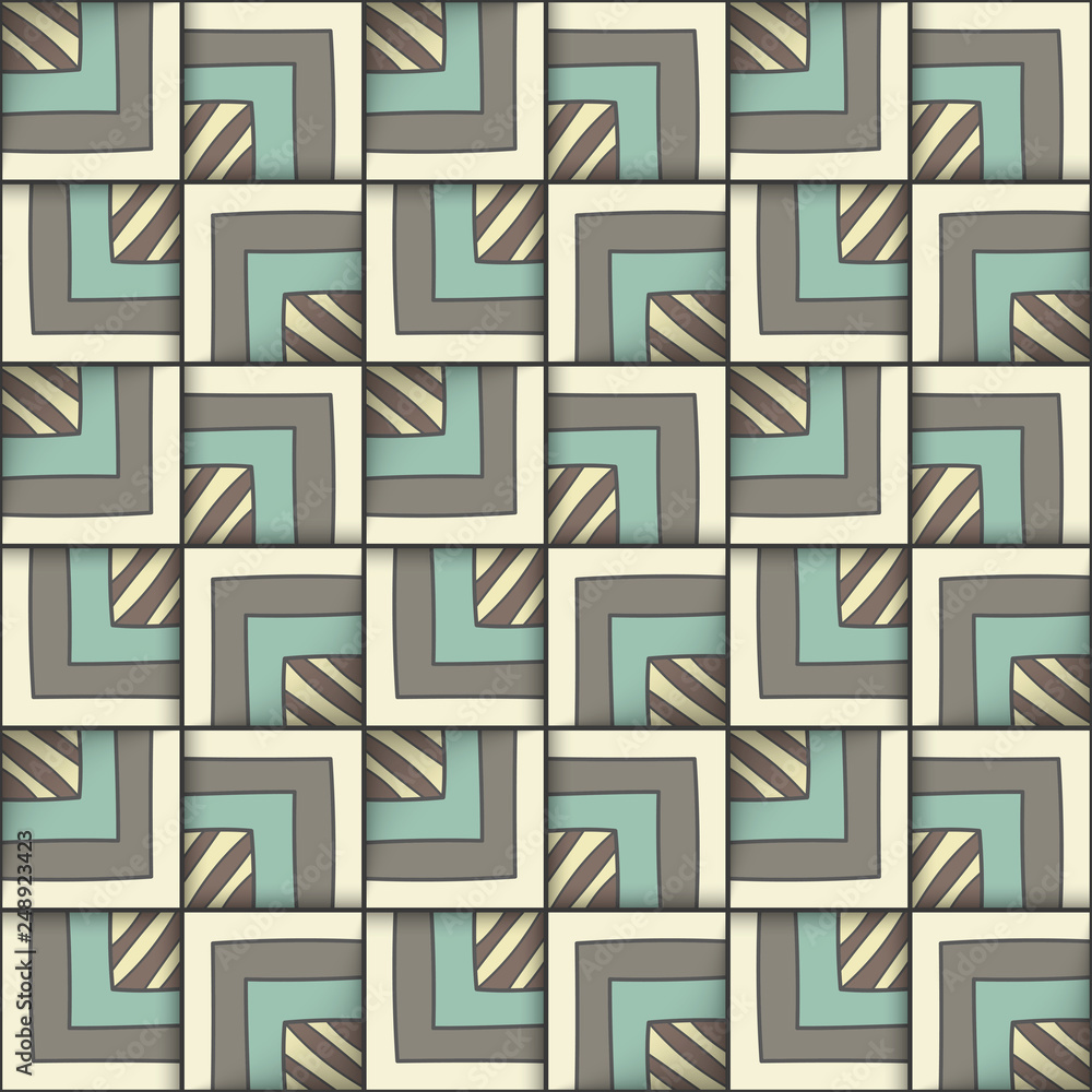 Geometric seamless pattern with squares. Geometric seamless pattern with squares.
