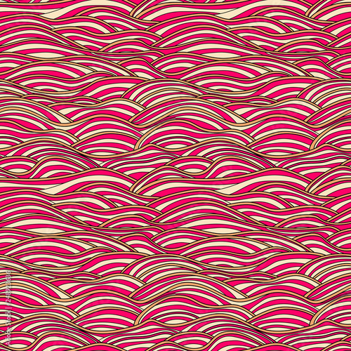 Abstract waves seamless pattern..