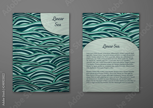 Сard with abstract waves pattern..