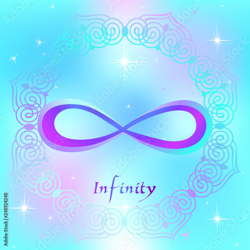 Sacred sign. The sign of infinity. Spiritual energy. Alternative medicine. Esoteric Vector