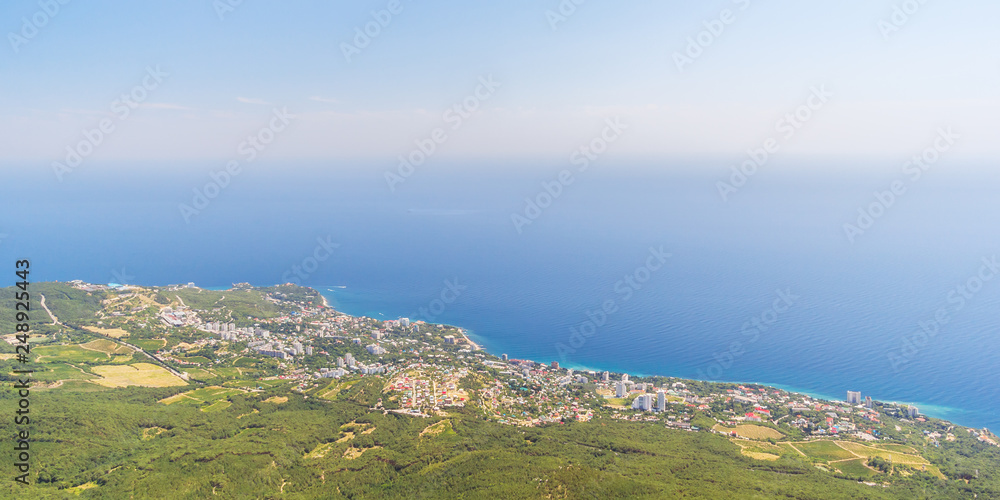 Panorama of the Black Sea coast from Ai-Petri