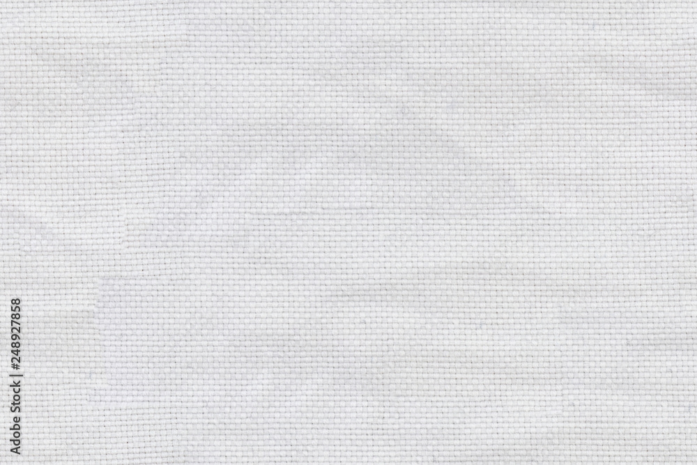 seamless texture, linen fabric plain weave white macro Stock Photo