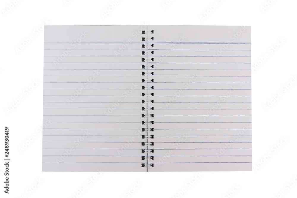 Notebook paper isolated on white background. Notebook paper isolated on white background.
