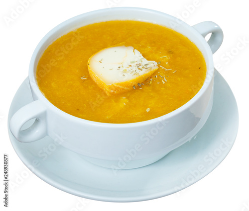 Cream soup with cheese