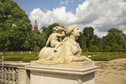 Park of Branicki Palace in Bialystok. Poland