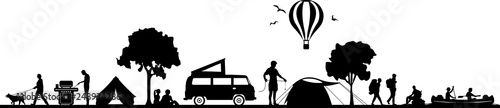 Camping Outdoor Silhouette