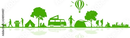 Camping Outdoor Silhouette