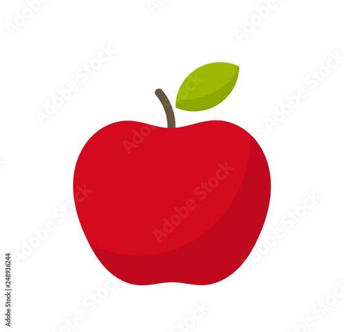 Red apple fruit icon.