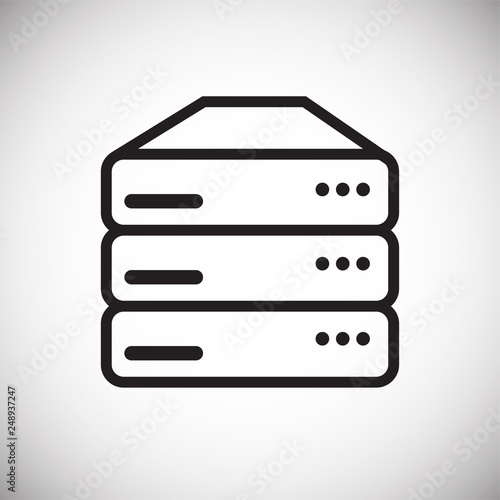 Data storage device icon on white background for graphic and web design, Modern simple vector sign. Internet concept. Trendy symbol for website design web button or mobile app