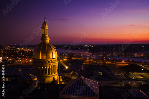 Aerial Sunset of Trenton New Jersey