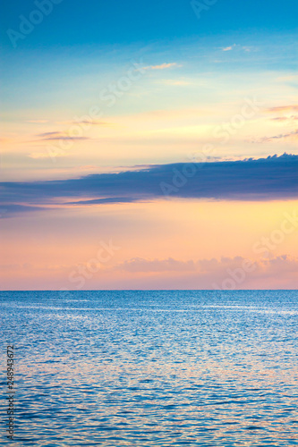 sea landscape with a sunset