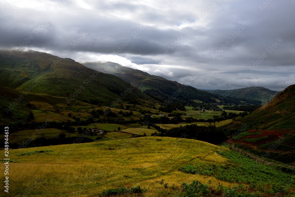 Fototapeta premium Dark clouds over Grassmere