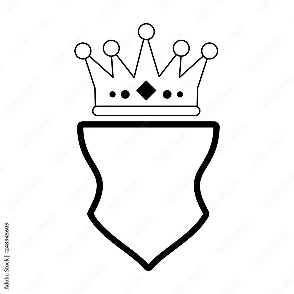 Badge emblem with crown symbol black and white Badge emblem with crown symbol black and white