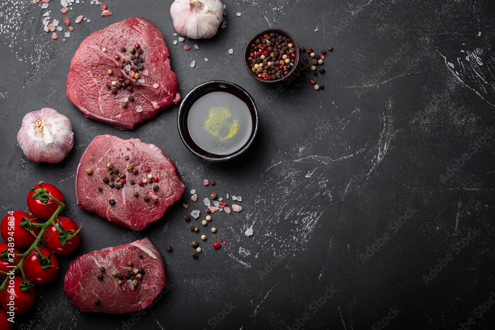 Raw fresh meat steak Raw fresh meat steak