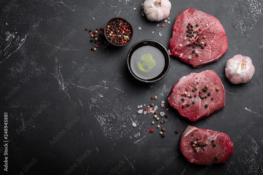 Raw fresh meat steak Raw fresh meat steak
