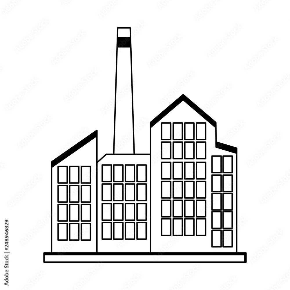 cartoon factory building